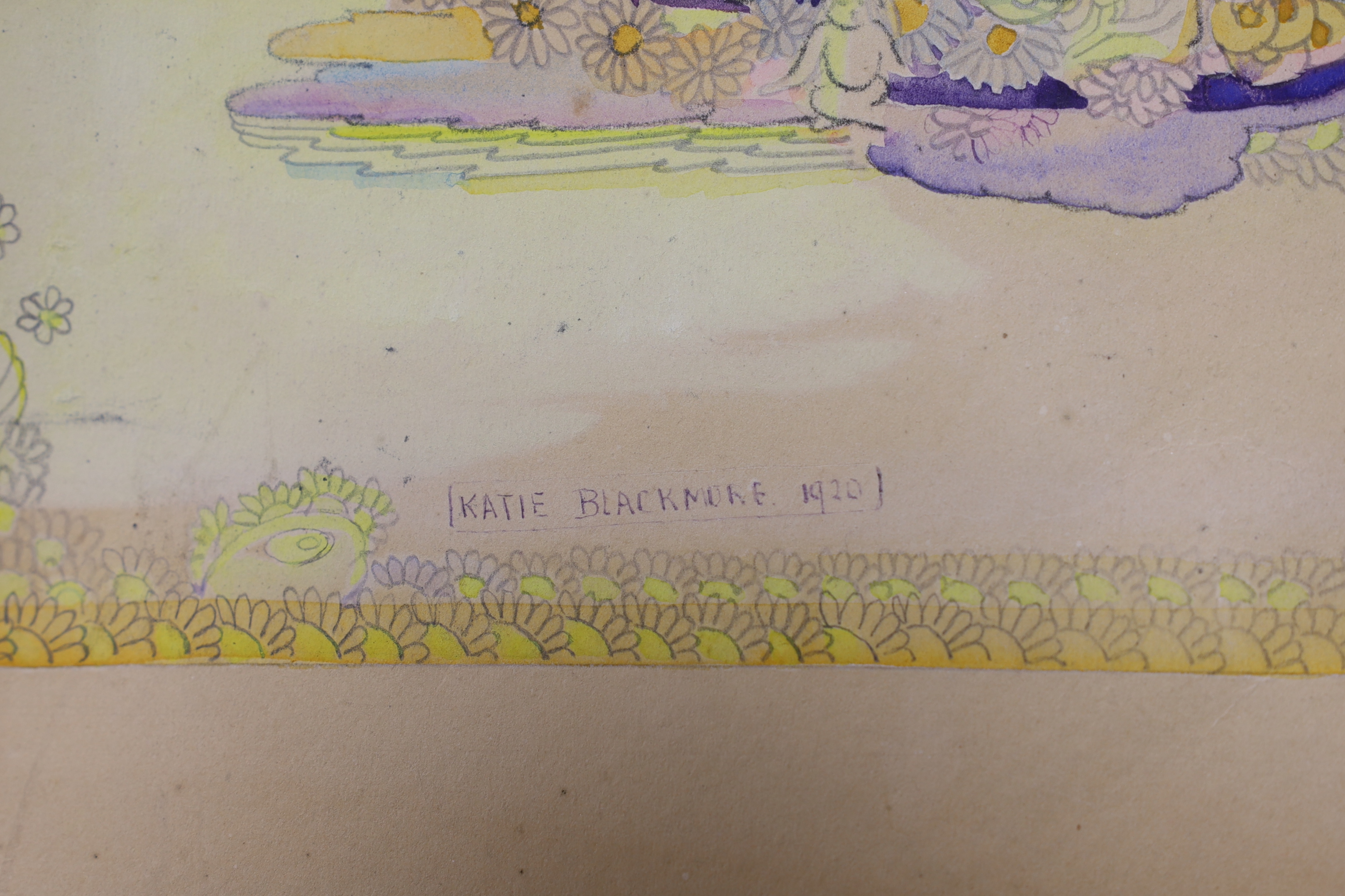 Katie Blackmore (1890-1957) Children's illustration, Underwater Garden overall 12 x 15.75in., unframed